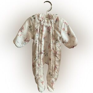 Floral Cream Kids Overalls